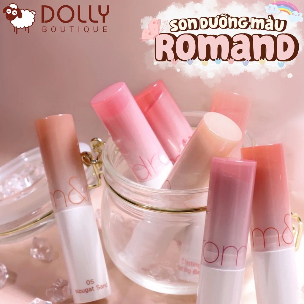Son Dưỡng Có Màu Romand Glasting Melting Balm #01 Coco Nude ( Màu Nude )- 3.5g