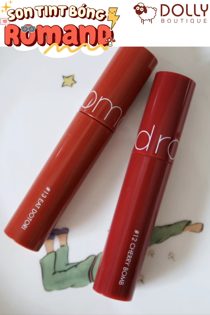 Son Tint Romand Juicy Lasting Tint #13 Eat Dotori (Màu Đỏ Cam Đất)