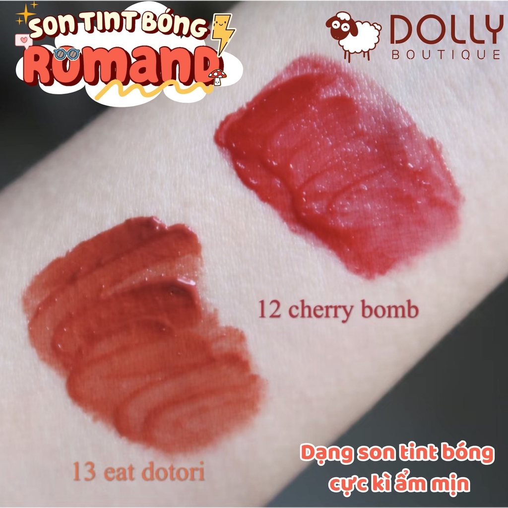 Son Tint Romand Juicy Lasting Tint #13 Eat Dotori (Màu Đỏ Cam Đất)