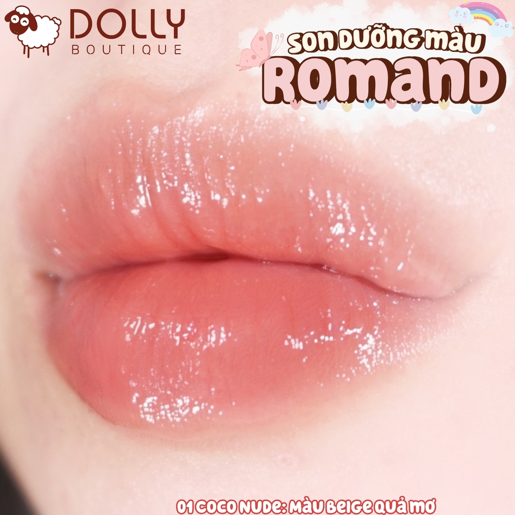 Son Dưỡng Có Màu Romand Glasting Melting Balm #01 Coco Nude ( Màu Nude )- 3.5g