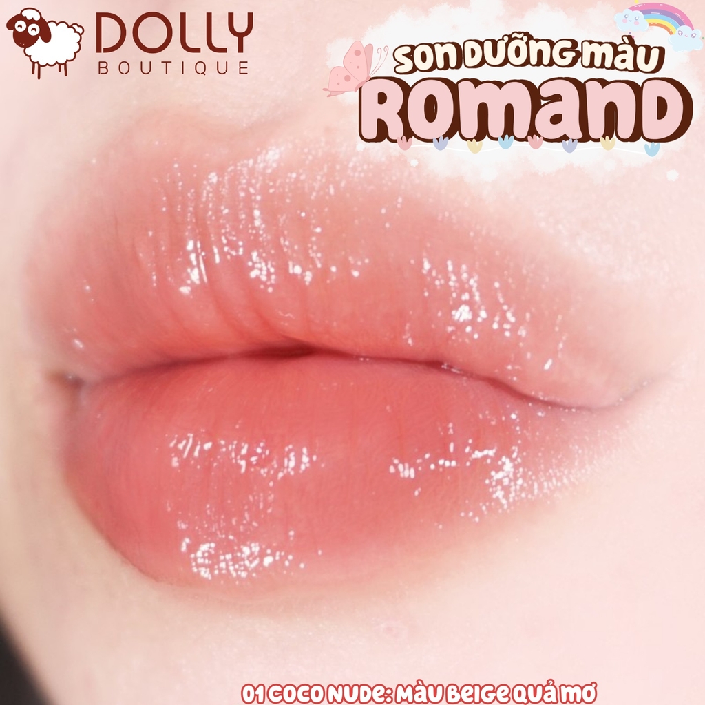 Son Dưỡng Có Màu Romand Glasting Melting Balm #01 Coco Nude (Màu Nude)- 3.5g