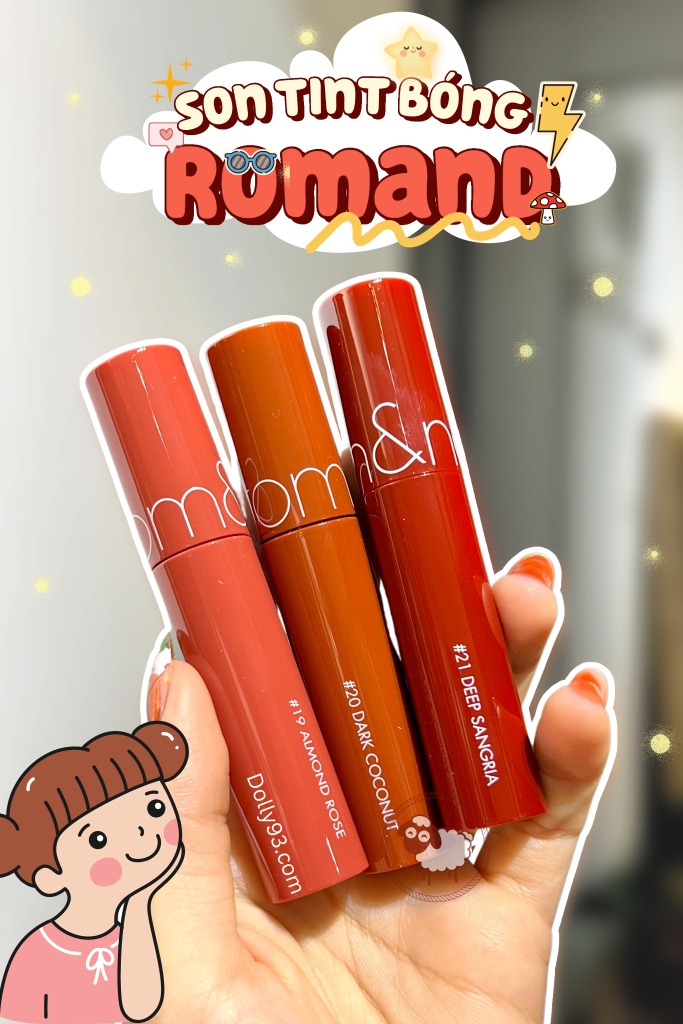 Son Tint Bóng Romand Juicy Lasting Tint #19 Almond Rose (Màu Hồng Đất) - 5.5g