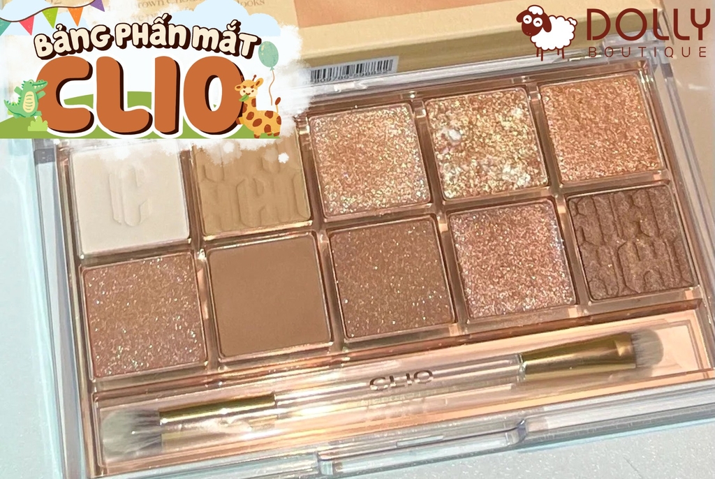 Màu Mắt Trang Điểm Clio Pro Eye Palette 02 Brown Choux