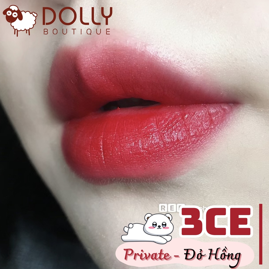 Son Kem Lì 3CE  Velvet Lip Tint #Private (Màu Đỏ Lạnh) - 4g