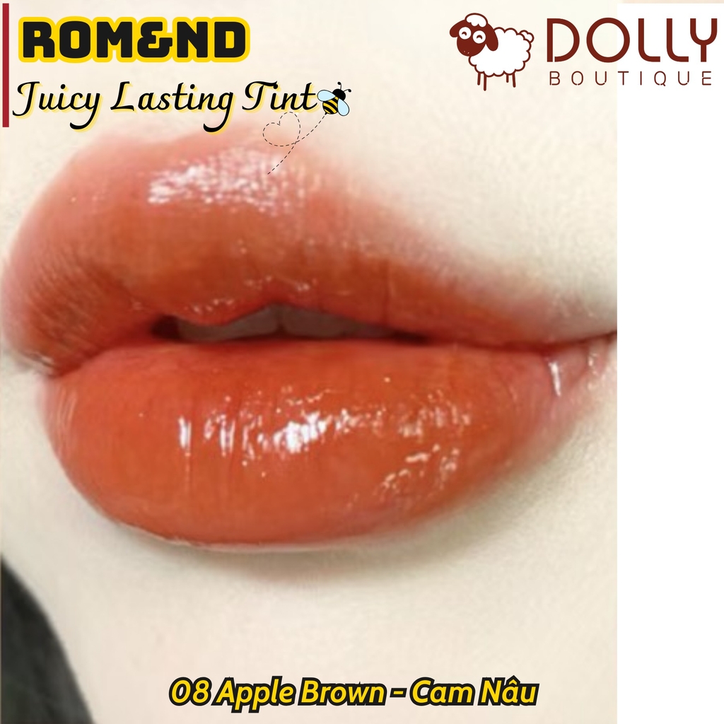 Son Romand Juicy Lasting Tint #08 Apple Brown (Màu Cam Đất)