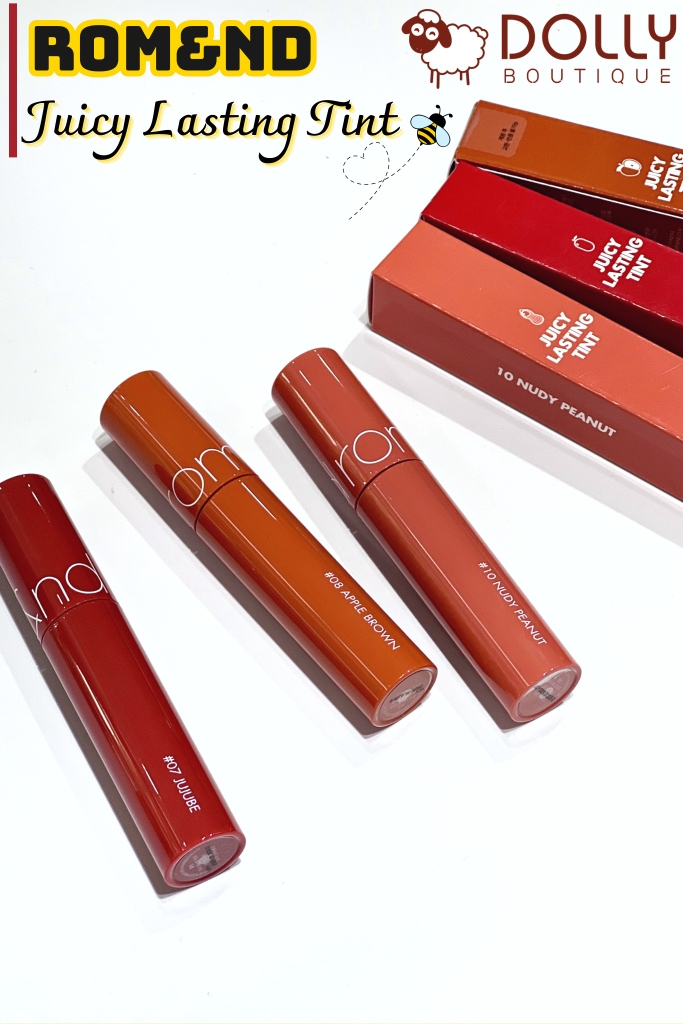 Son Kem Dạng Tint Bóng Romand Juicy Lasting Tint #07 Jujube (Màu Đỏ Hồng Đất) - 5.5g