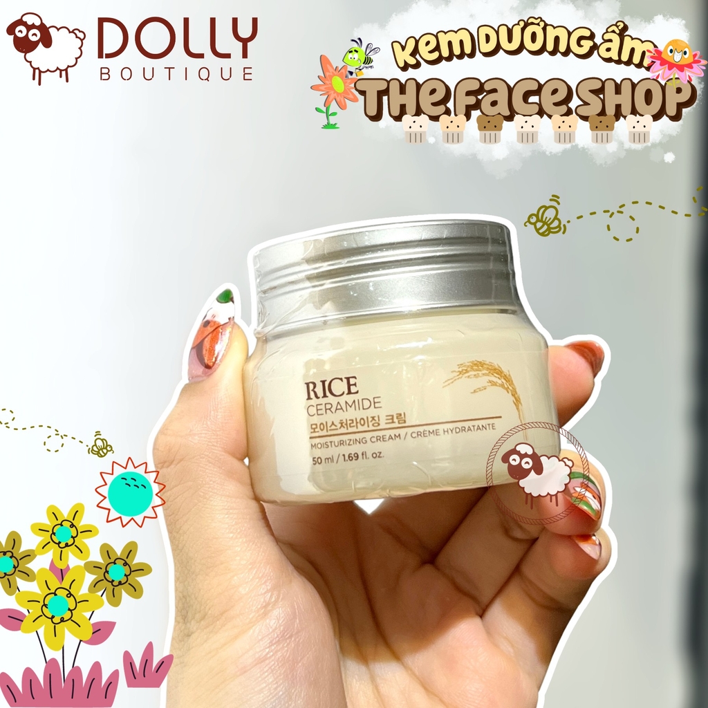 Kem Dưỡng Sáng Da Chiết Xuất Từ Gạo The Face Shop Rice & Ceramide Moisture Cream 50ml