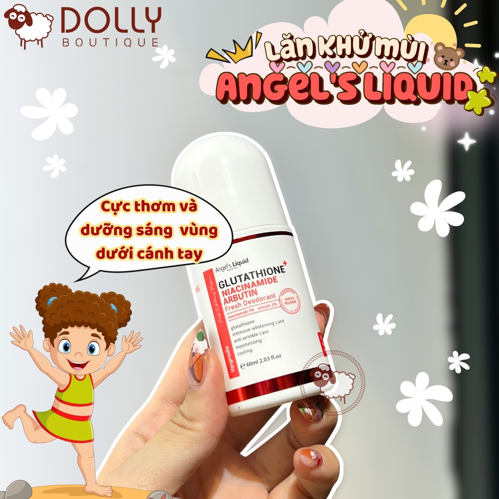 Lăn Khử Mùi Trị Thâm Angel's Liquid Plus Niacinamide Fresh Deodorant 60ml
