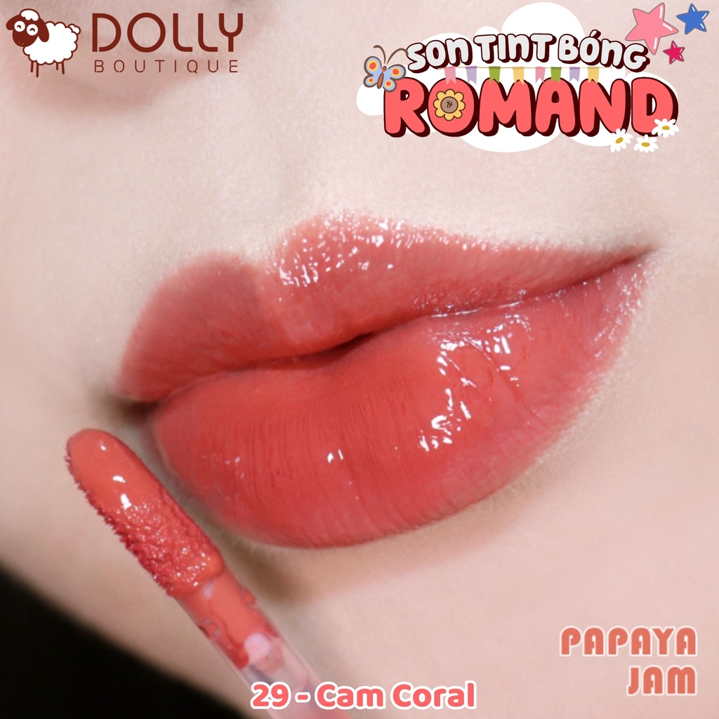 Son Kem Dạng Tint Bóng Romand Juicy Lasting Tint #29 Papaya Jam 5.5g