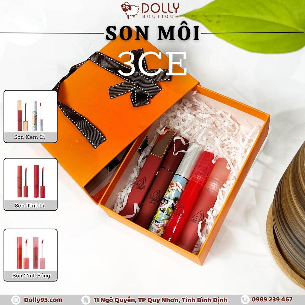 Son Tint Bóng 3CE Syrup Layering Tint #Youth Coral 4.7ml