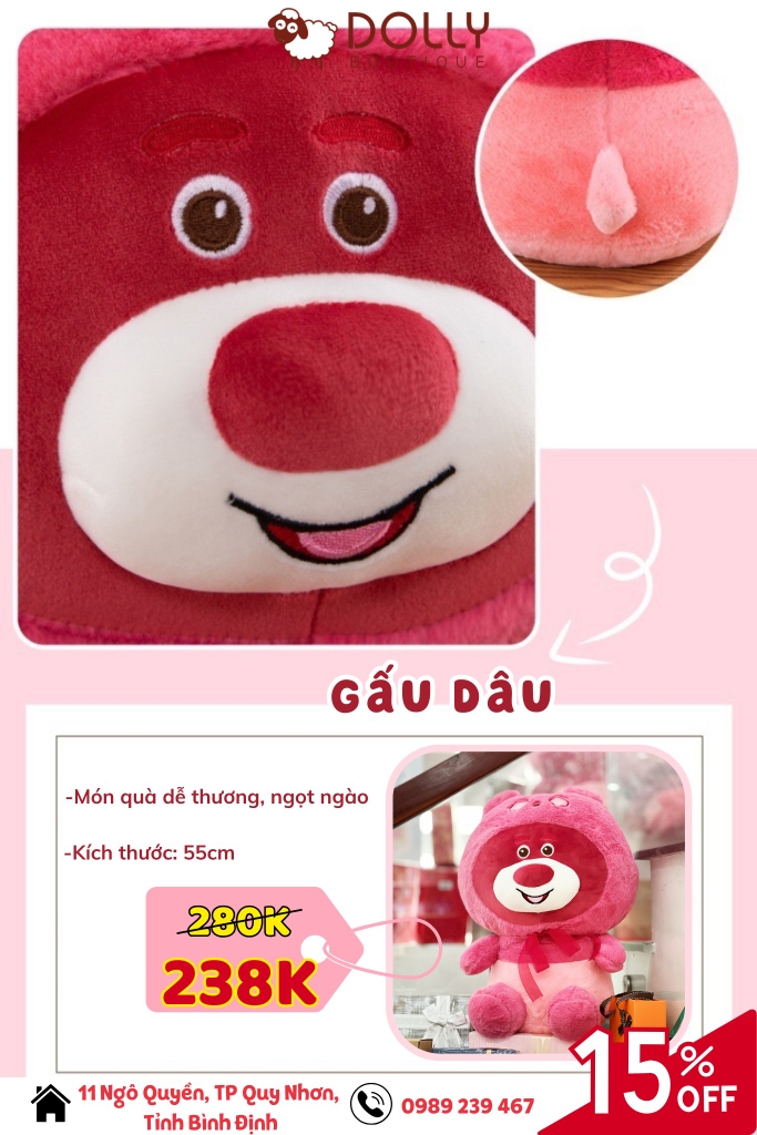 Gấu Bông Dâu Lotso 55cm bộ phim Toy Story