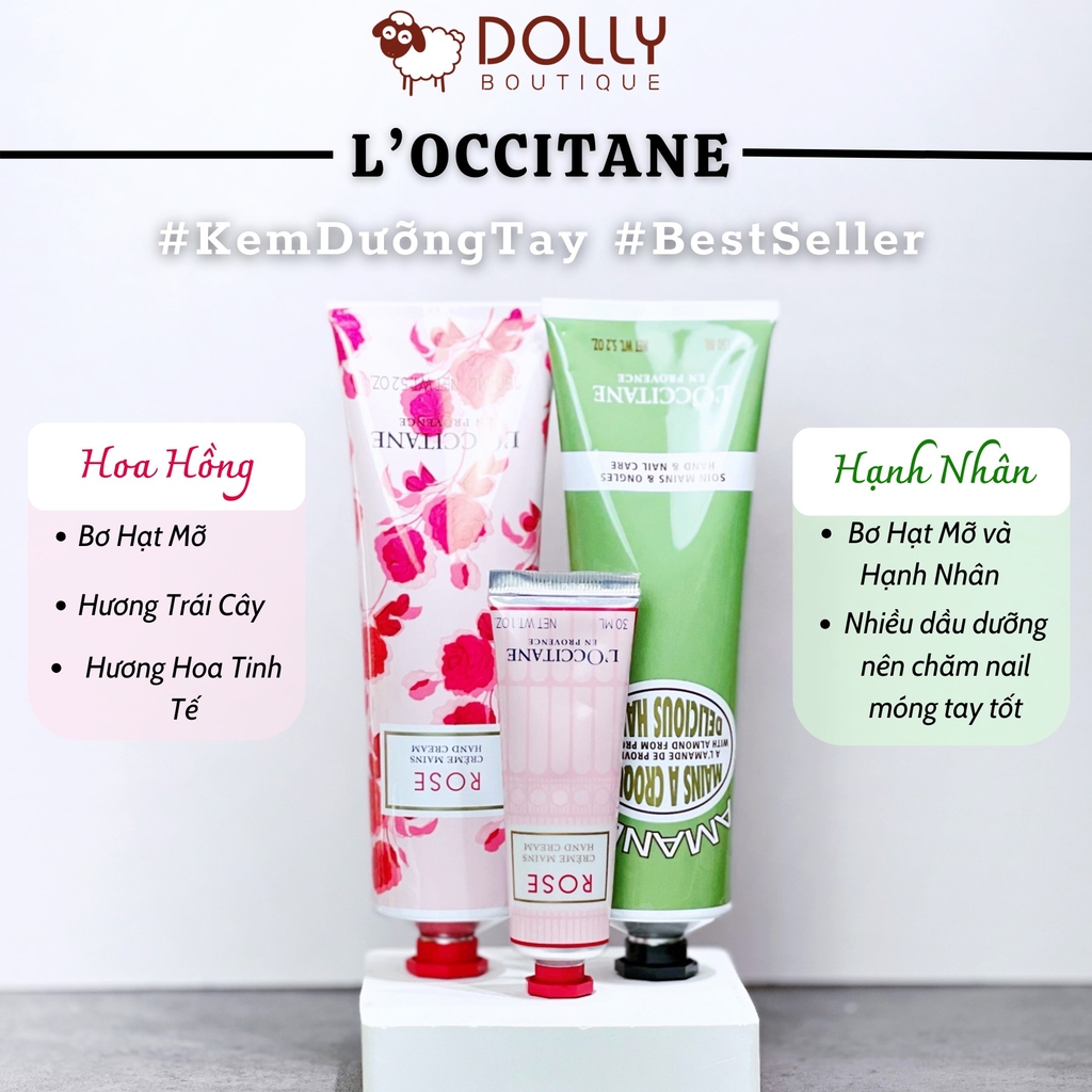 Kem Dưỡng Da Tay Hoa Hồng L'Occitane Rose Hand Cream - 150ml