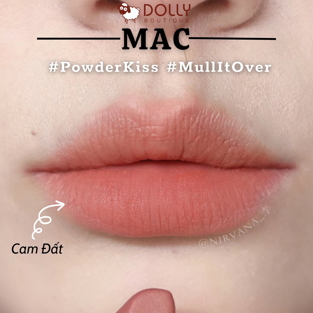 Son Thỏi Lì MAC Powder Kiss Lipstick 314 Mull It Over 3g - Màu Hồng Nude