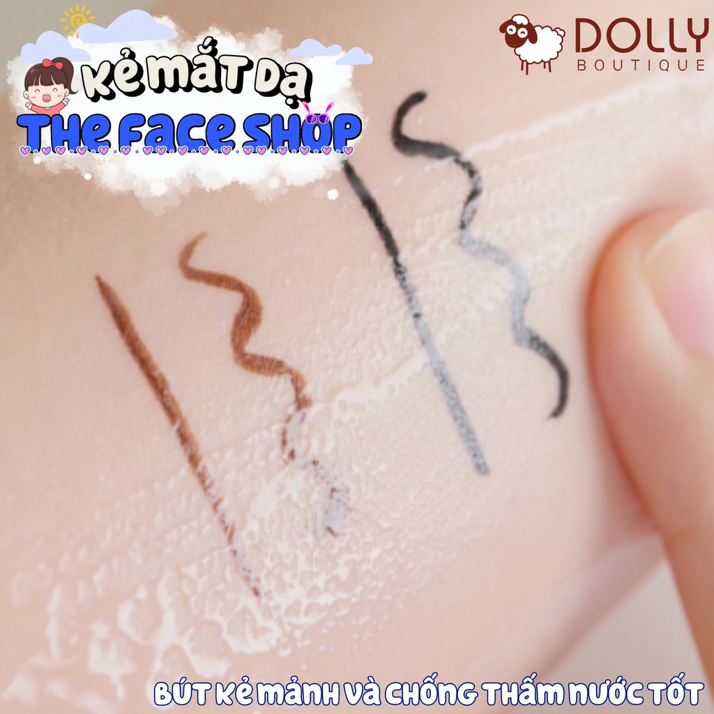 Kẻ Mắt Nước The Face Shop Ink Graffi Brush Pen Liner #01 Black (Đen) 0.6g