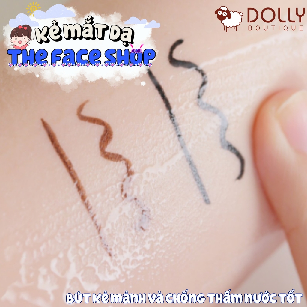 Kẻ Mắt Nước The Face Shop Ink Graffi Brush Pen Liner #01 Black (Đen)