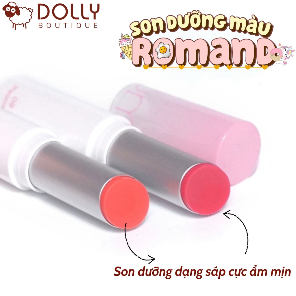 Son Dưỡng Có Màu Romand Glasting Melting Balm #08 Coralia (Cam San Hô)- 3.5g