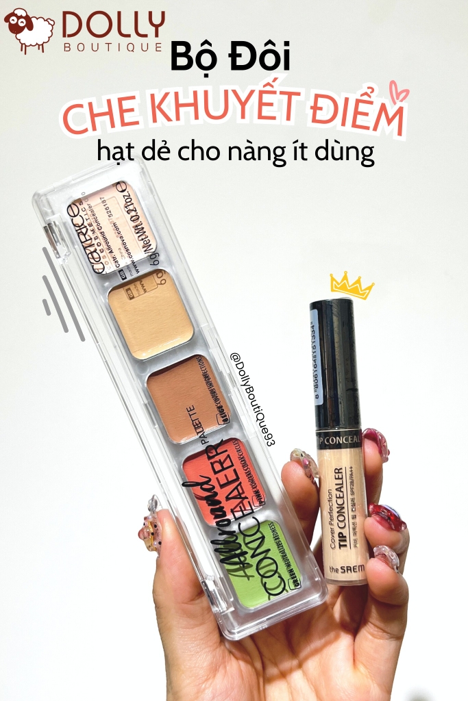 Kem Che Khuyết Điểm The Saem Cover Perfection Tip Concealer #Peach Beige - 6.5g