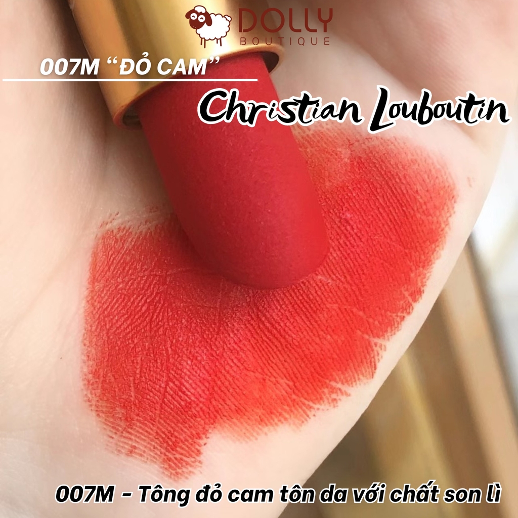 Son Thỏi Christian Louboutin Velvet Matte Lip Colour 007M (Màu Đỏ Cam) - 3.8g