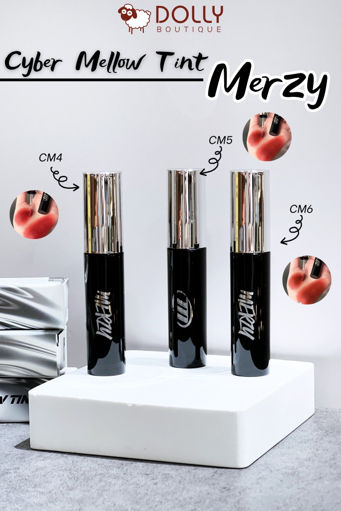 Son Kem Lì Merzy Cyber Mellow Tint #CM5 Bad Rule ( Màu Đỏ Cam Gạch ) - 4g