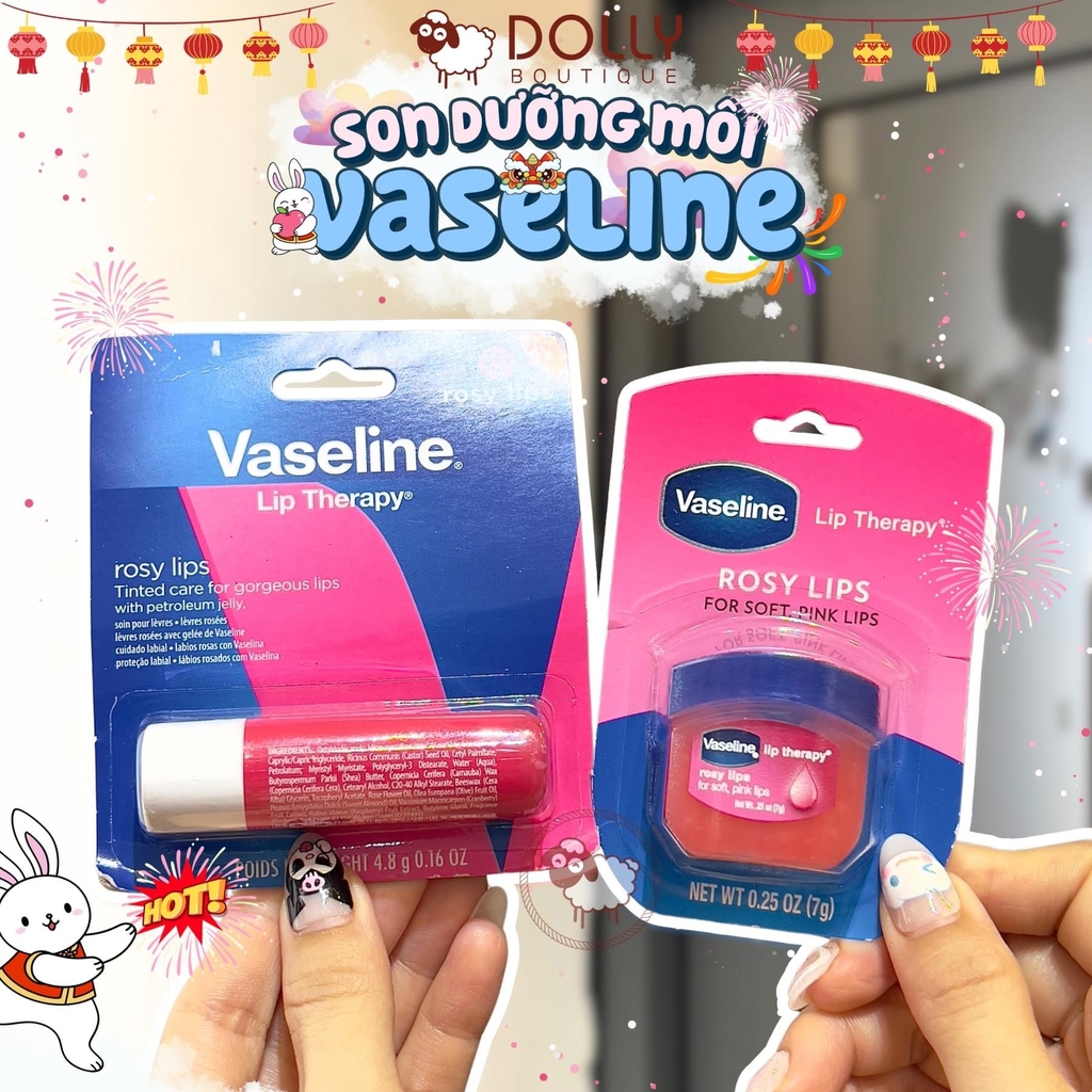 Sáp Dưỡng Môi Hồng Xinh Vaseline Lip Therapy Rosy Lip (7g)