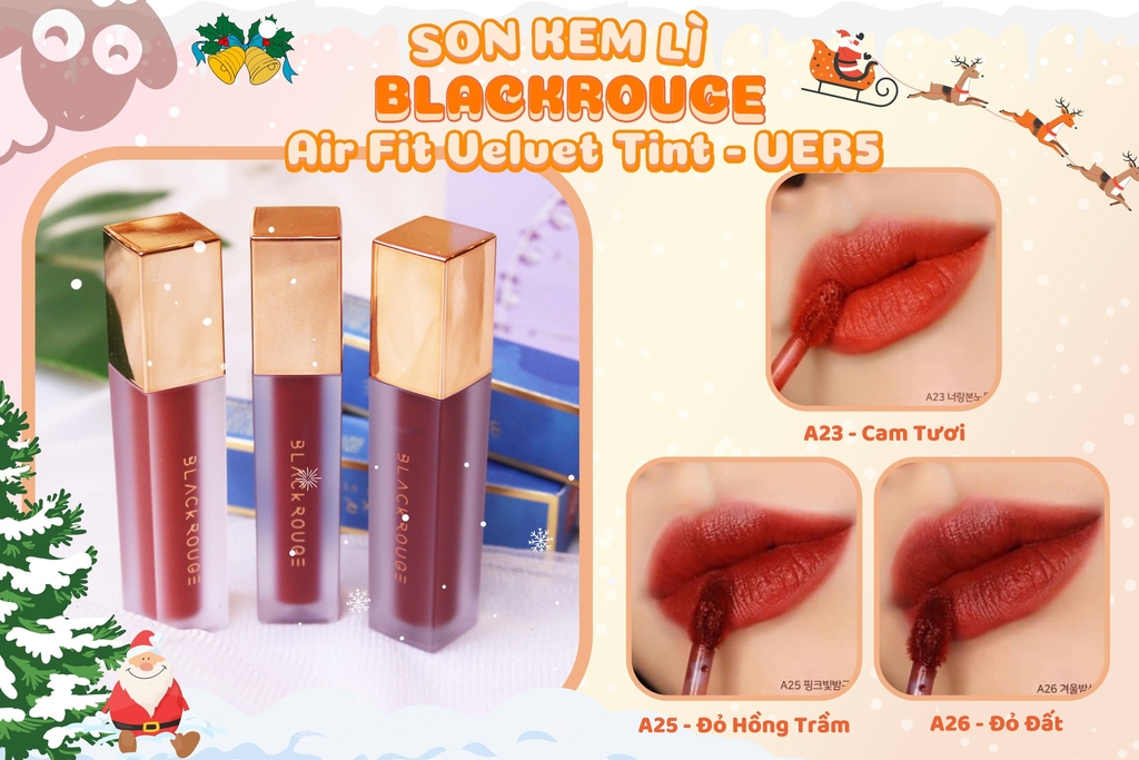 Son Kem Black Rouge Air Fit Velvet Tint Ver 5 - A23 Vintage Sunset ( Màu Cam Đất )