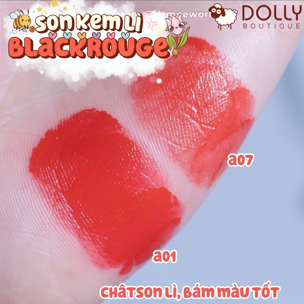 Son Kem Lì Black Rouge Air Fit Velvet Tint #A01 Strawberry Red ( Màu Đỏ Dâu ) - 4.5g