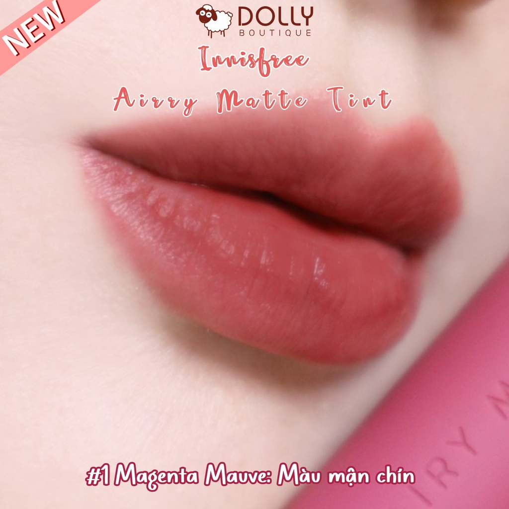 Son Kem Lì Innisfree Airy Matte Tint - 01 Magenta Mauve 3.8 g