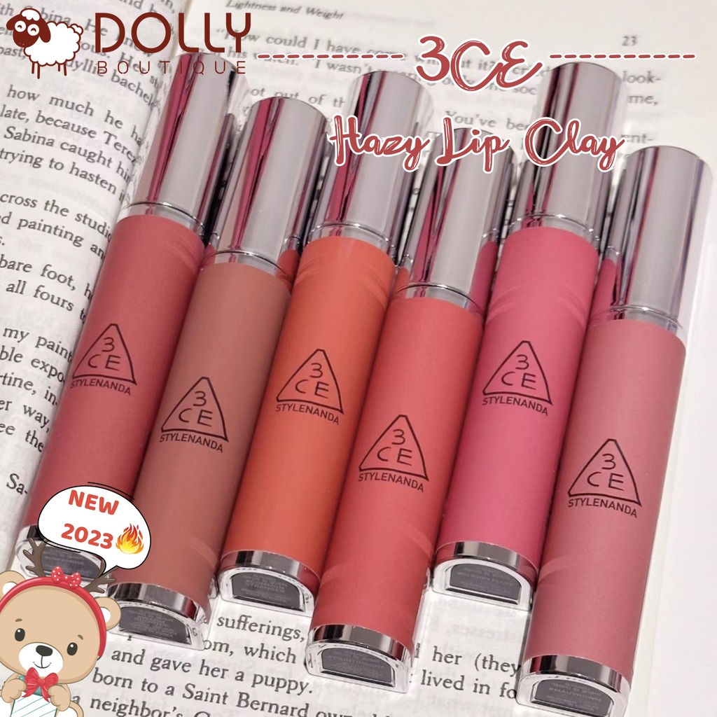 Son Kem Lì 3CE Hazy Lip Clay #Cherry Fluff 4g