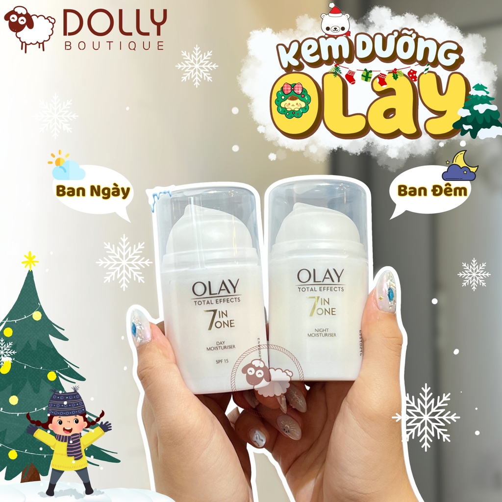 Kem Dưỡng Ẩm Ngày 7 Tác Dụng Olay Total Effects 7 In One Anti Ageing Moisturiser SPF15 - 50ml