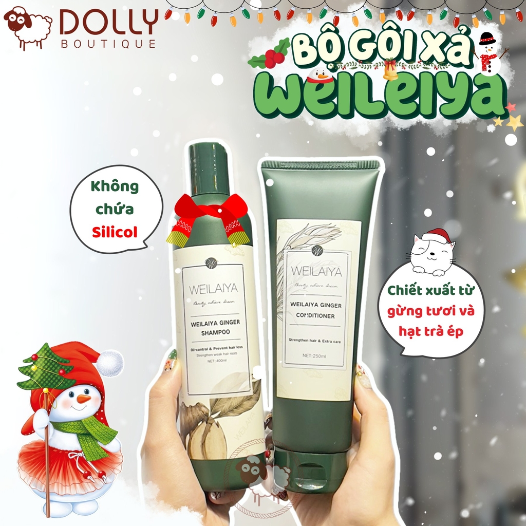 Bộ Gội Xả Gừng Weilaiya Ginger Shampoo & Conditioner 400ml + 250ml