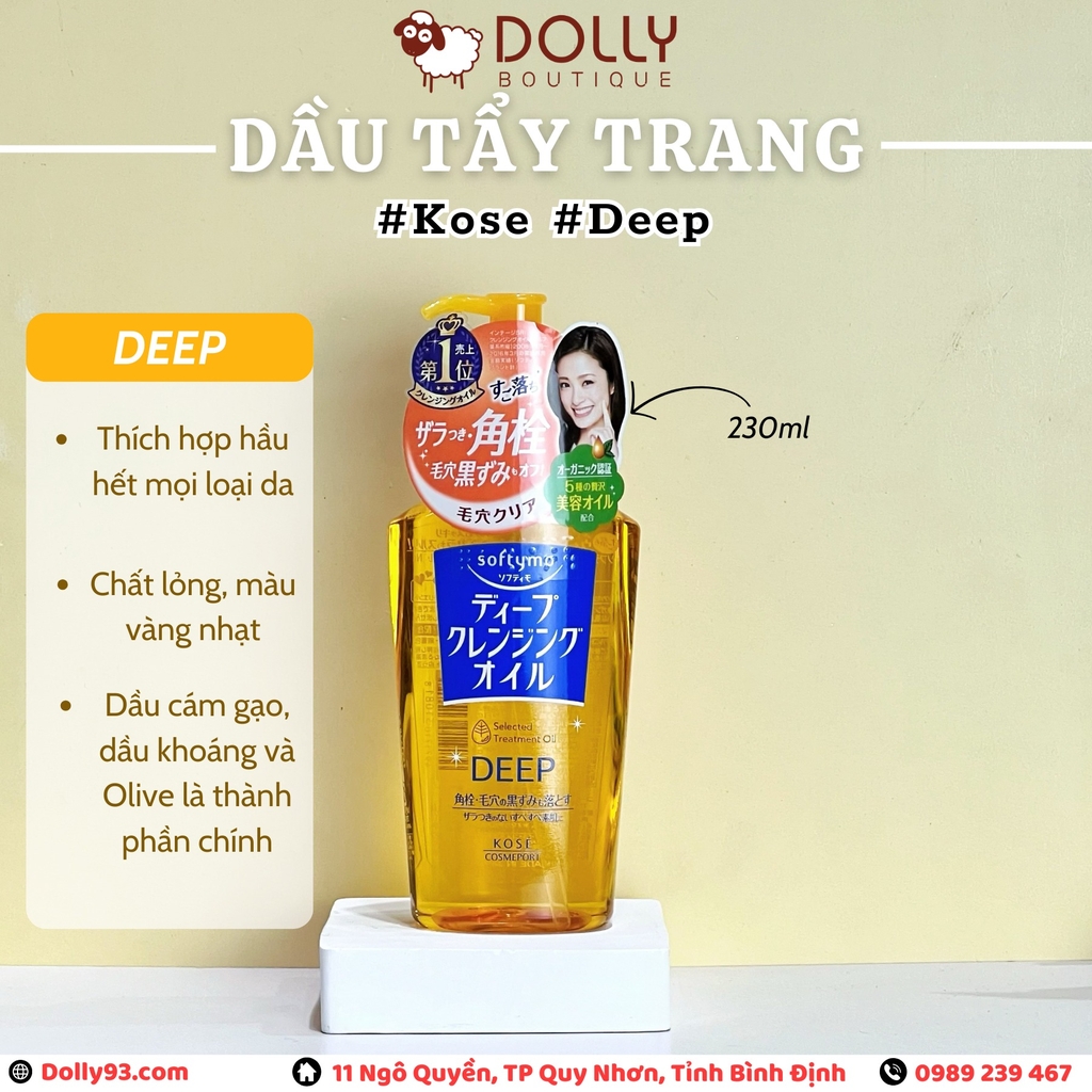 Dầu Tẩy Trang Kose Softymo Deep Cleansing Oil 230ml