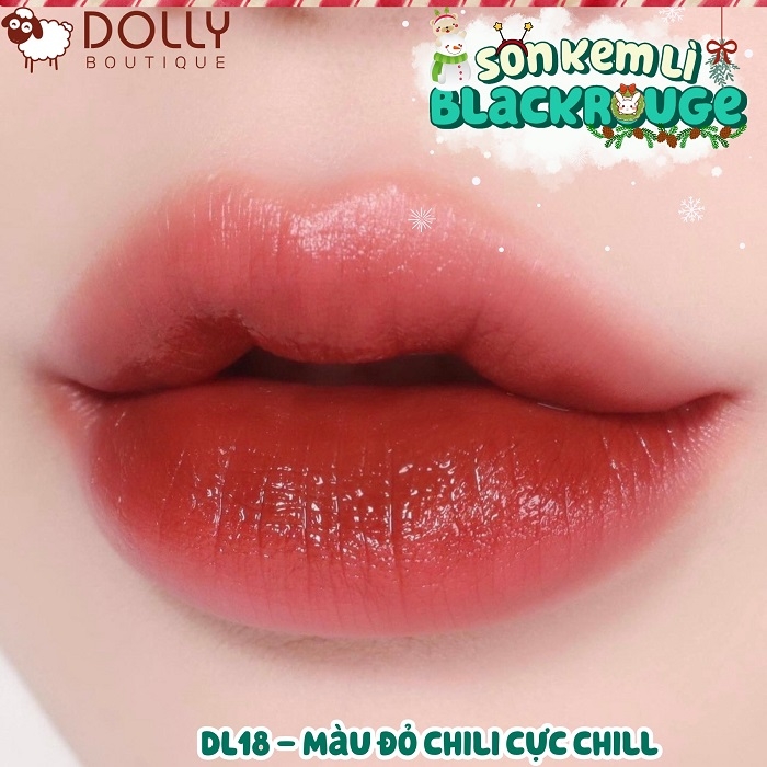Son Kem Black Rouge Double Layer Over Velvet Ver 3 #DL18 Vintage Ruby ( Đỏ Chili Trầm ) - 4.1g
