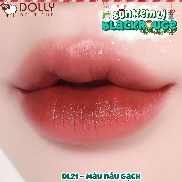 Son Kem Black Rouge Double Layer Over Velvet Ver 3 #DL21 Brick Jasper ( Nâu Gạch ) - 4.1g