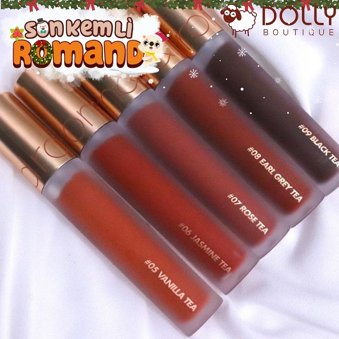 Son Kem Lì Romand Milk Tea Velvet Tint #08 Earl Grey Tea ( Màu Nâu Trà ) - 4.4g