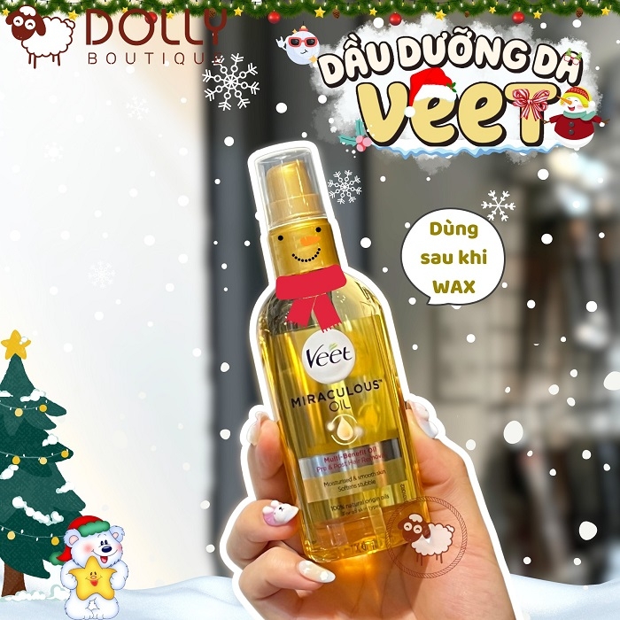 Dầu Dưỡng Da Trước Và Sau Wax Lông Veet Miraculous Oil 100ml