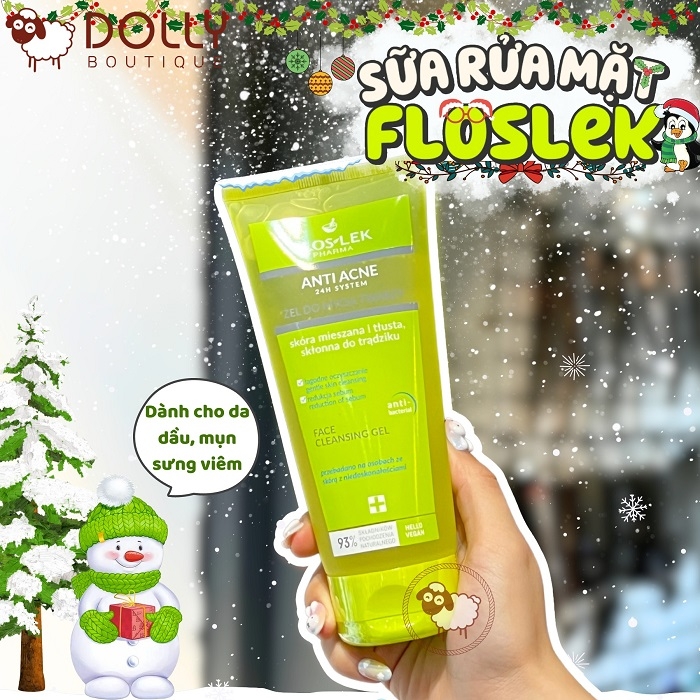 Sữa Rửa Mặt Dành Cho Da Nhạy Cảm Floslek Anti Acne Face Cleansing Gel 200ml