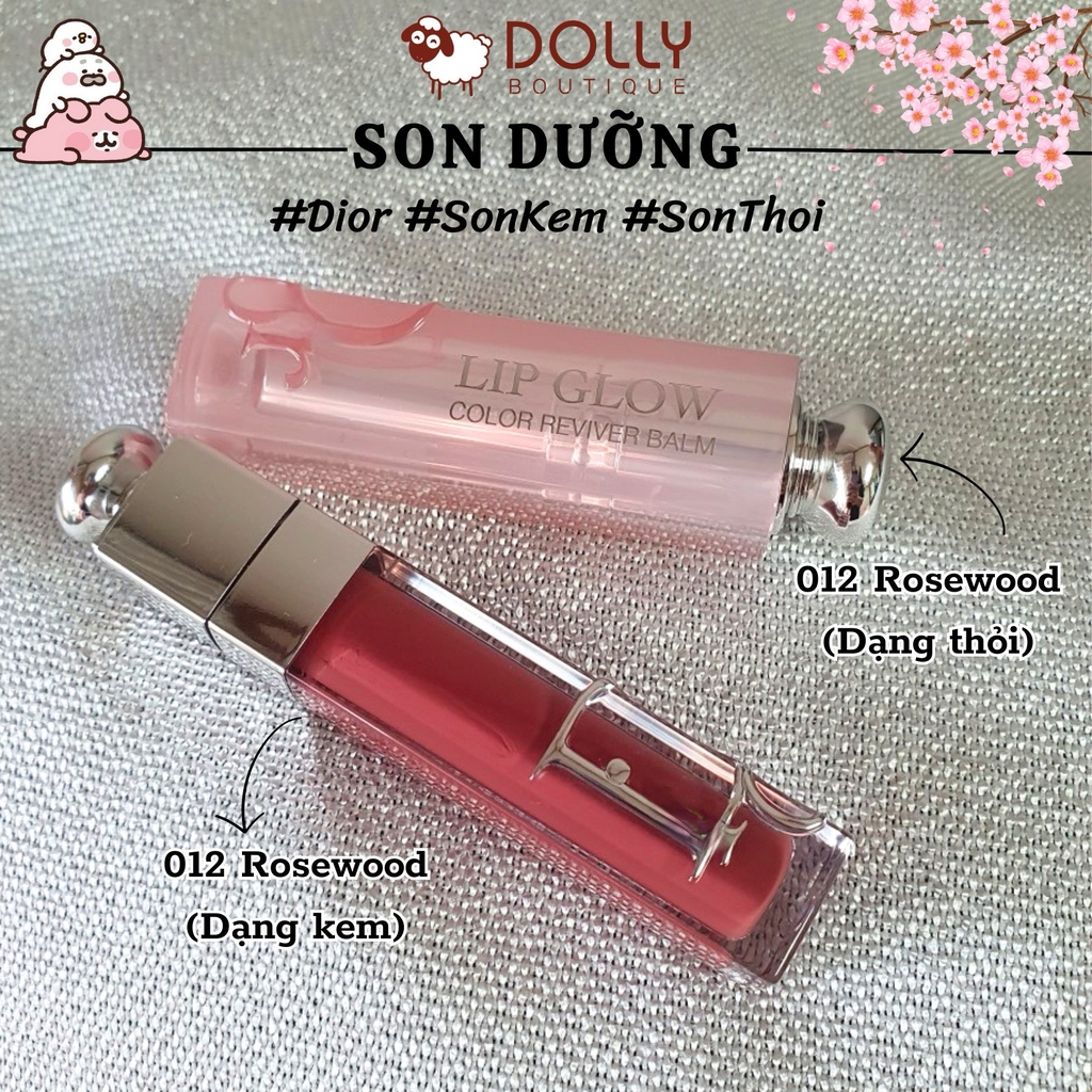 Son Dưỡng Môi Christian Dior Ladies Addict Lip Glow Reviving Lip Balm #012 Rosewood (Màu Cánh Hồng Khô)