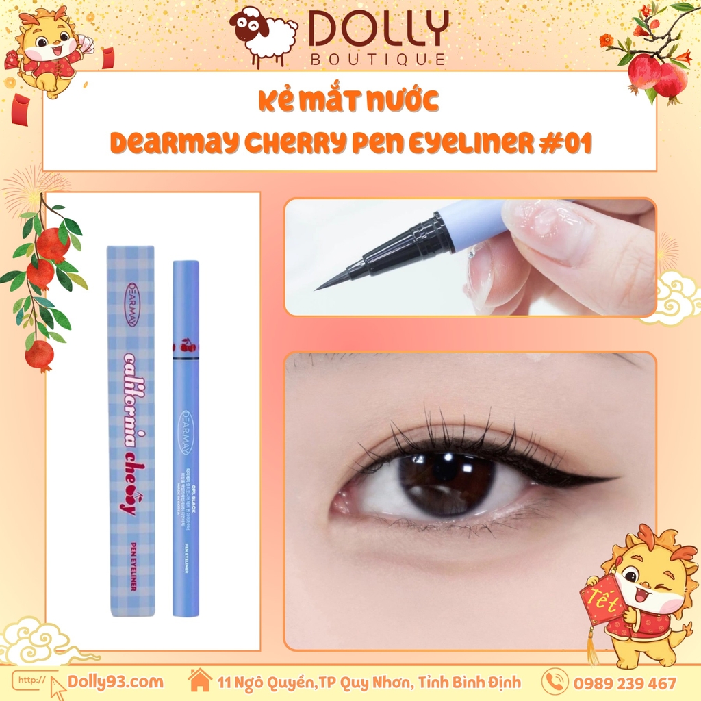 Bút Kẻ Mắt Nước Dearmay California Cherry Pen Eyeliner 0.5g