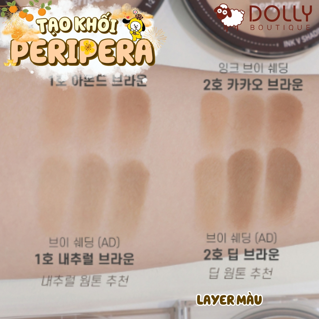 Phấn Tạo Khối Peripera Ink V-Shading 001 + Tặng Kèm Cọ 9.5g