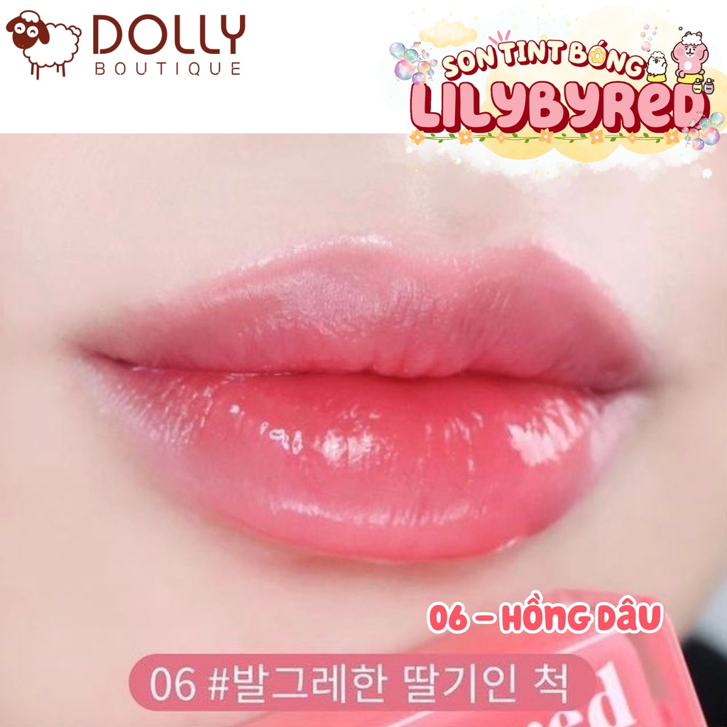 Son Tint Bóng Lilybyred Bloody Liar Coating Tint #06 Rosy Strawberry (Hồng Dâu) - 4g