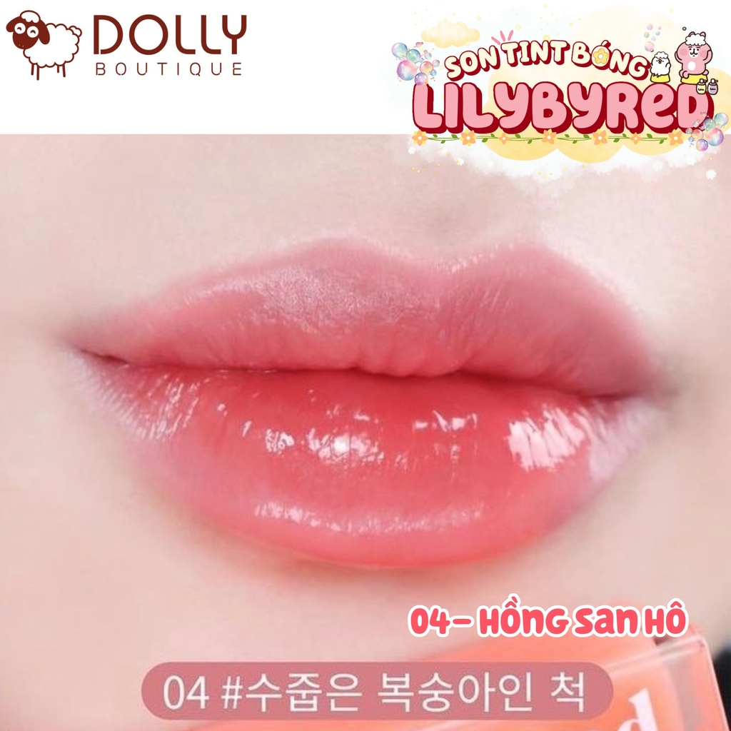 Son Tint Bóng Lilybyred Bloody Liar Coating Tint #04 Shy Peach (Hồng San Hô) - 4g