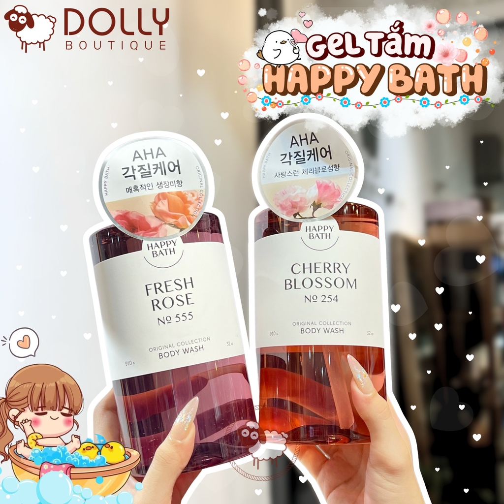 Sữa Tắm Hương Hoa Anh Đào Happy Bath Original Cherry Blossom Body Wash No.254 - 910g