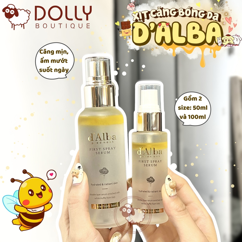 Serum Dạng Xịt Dưỡng Ẩm Căng Bóng Da D'alba White Truffle The First Spray Serum