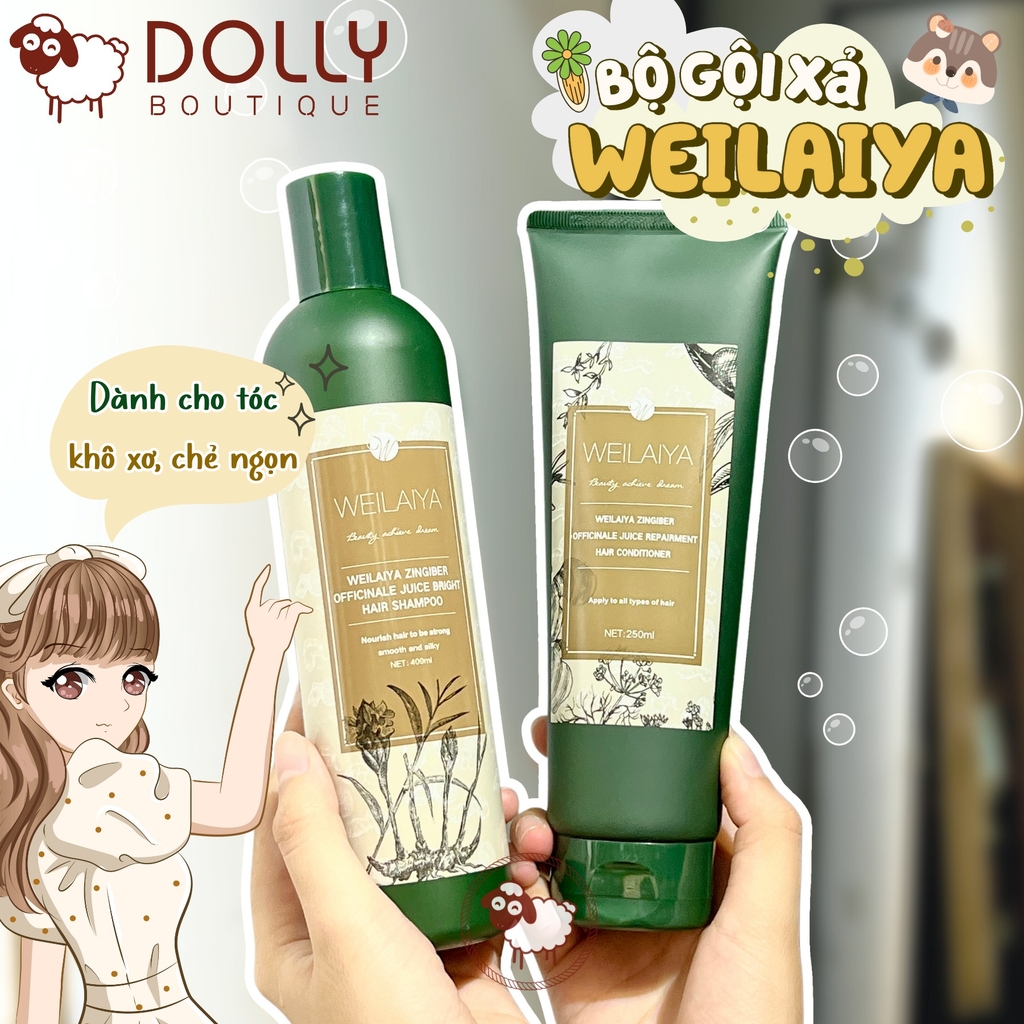 Bộ Gội Xả Gừng Weilaiya Ginger Shampoo & Conditioner 400ml + 250ml