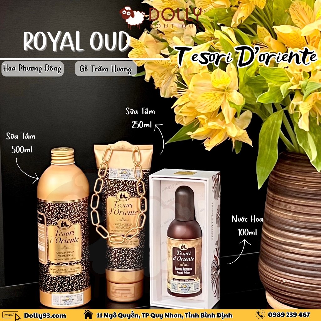 Sữa Tắm Nước Hoa Hương Hoàng Gia Yemen Tesori D'Oriente Royal Oud And Sesame Oil - 500ml