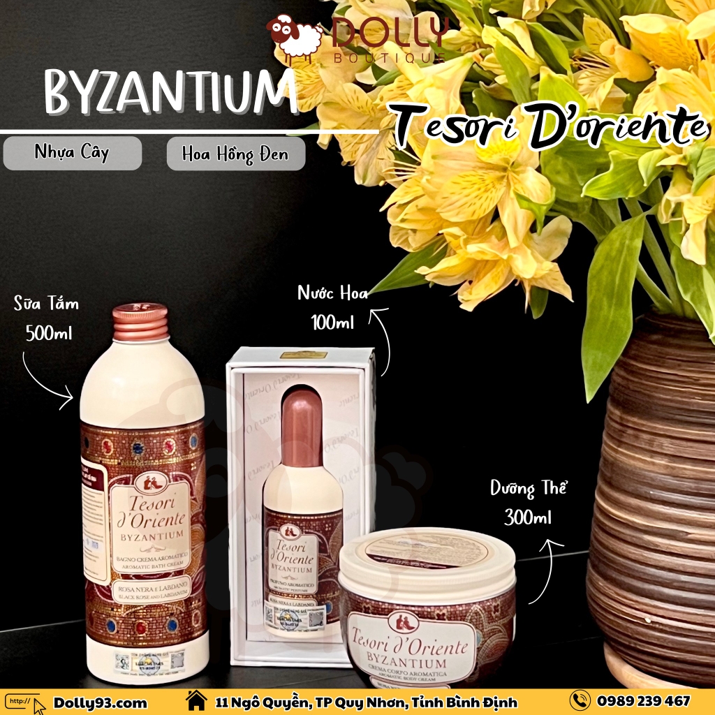 Kem Dưỡng Thể Nước Hoa Hương Hy Lạp Cổ Đại Tesori D'Oriente Byzantium Body Cream - 300g