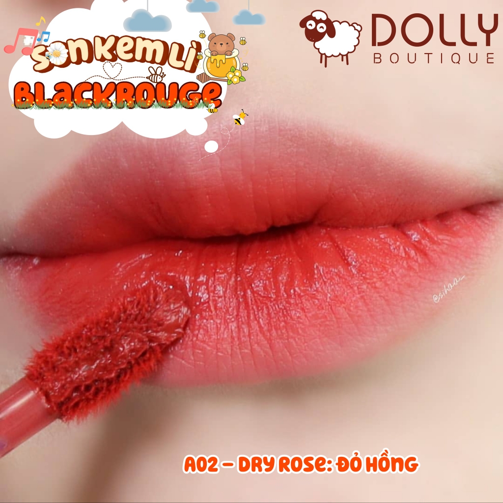 Son Kem Lì Black Rouge Air Fit Velvet Tint  #A02 Dry Rose (Màu Đỏ Hồng Đất) - 4.5g