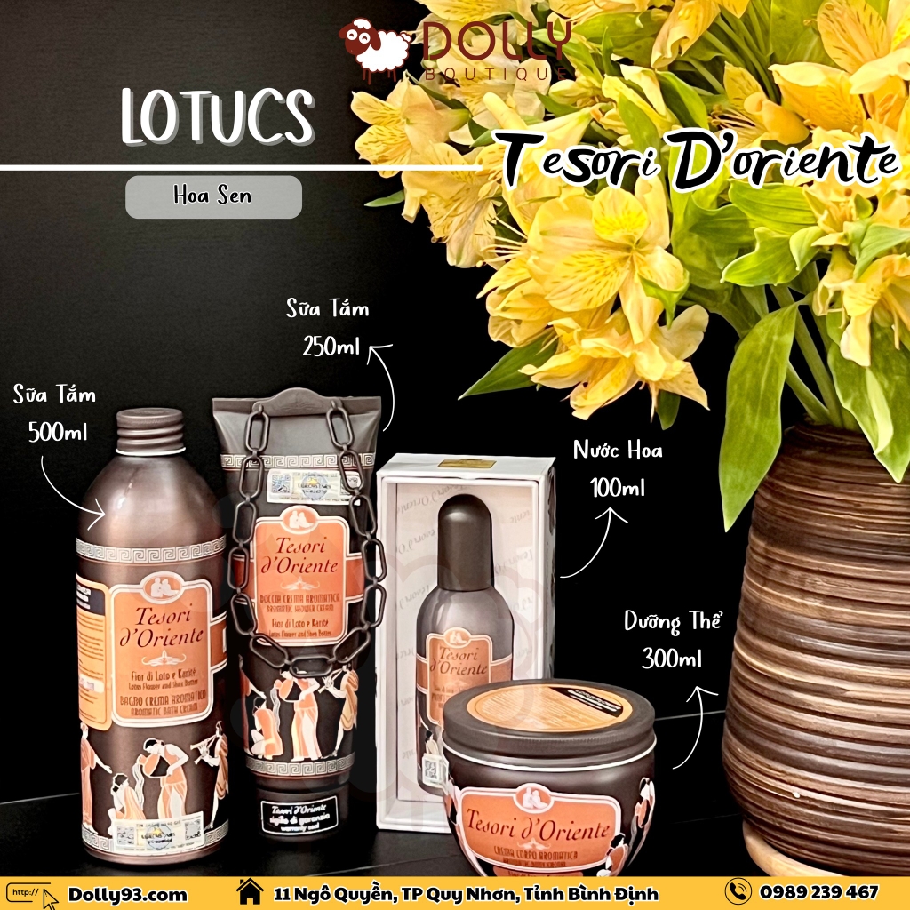 Sữa Tắm Nước Hoa Hương Hoa Sen Tesori D'Oriente Lotus Flower And Shea Butter - 250ml