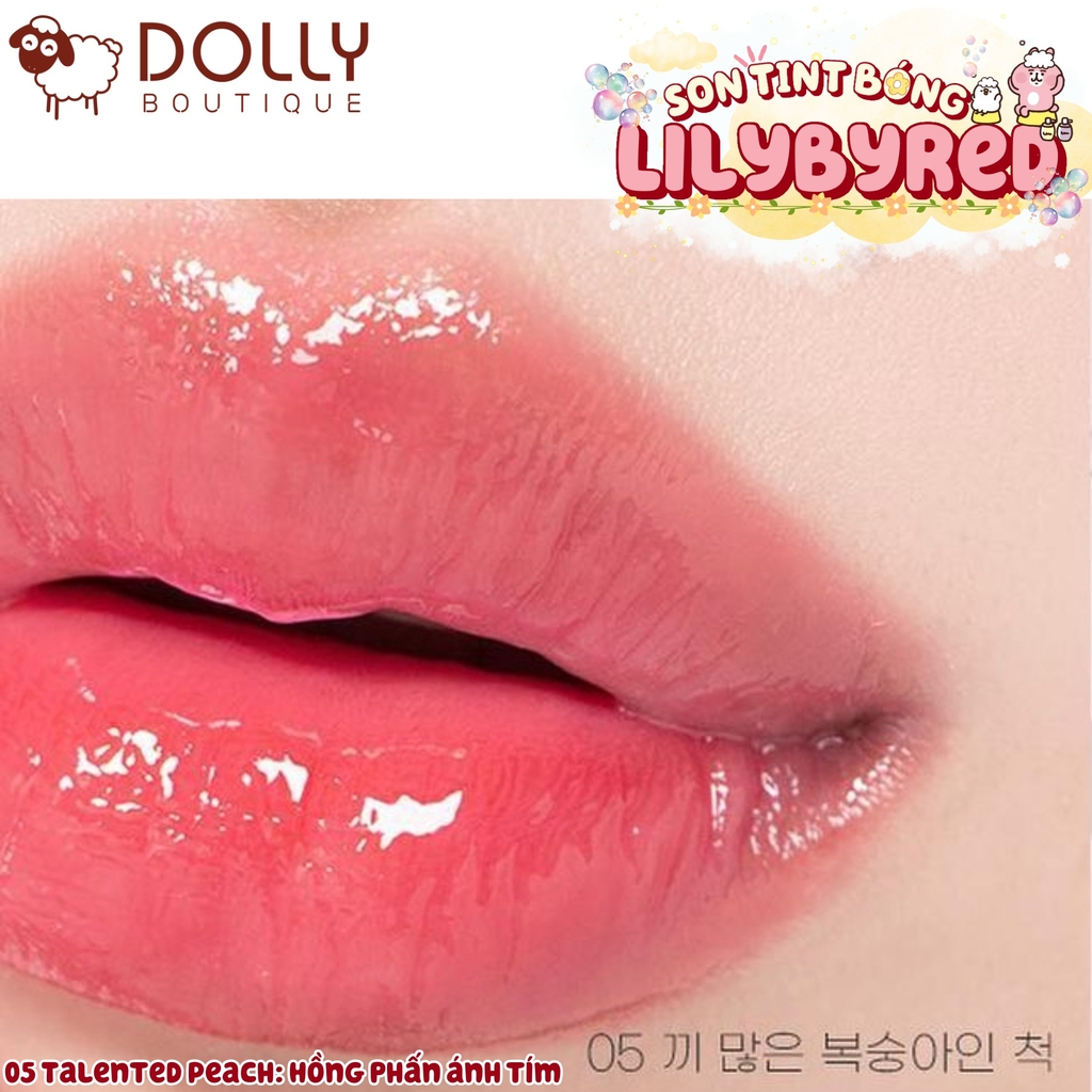 Son Tint Bóng Lilybyred Bloody Liar Coating Tint #05 Talented Peach (Hồng Baby) - 4g