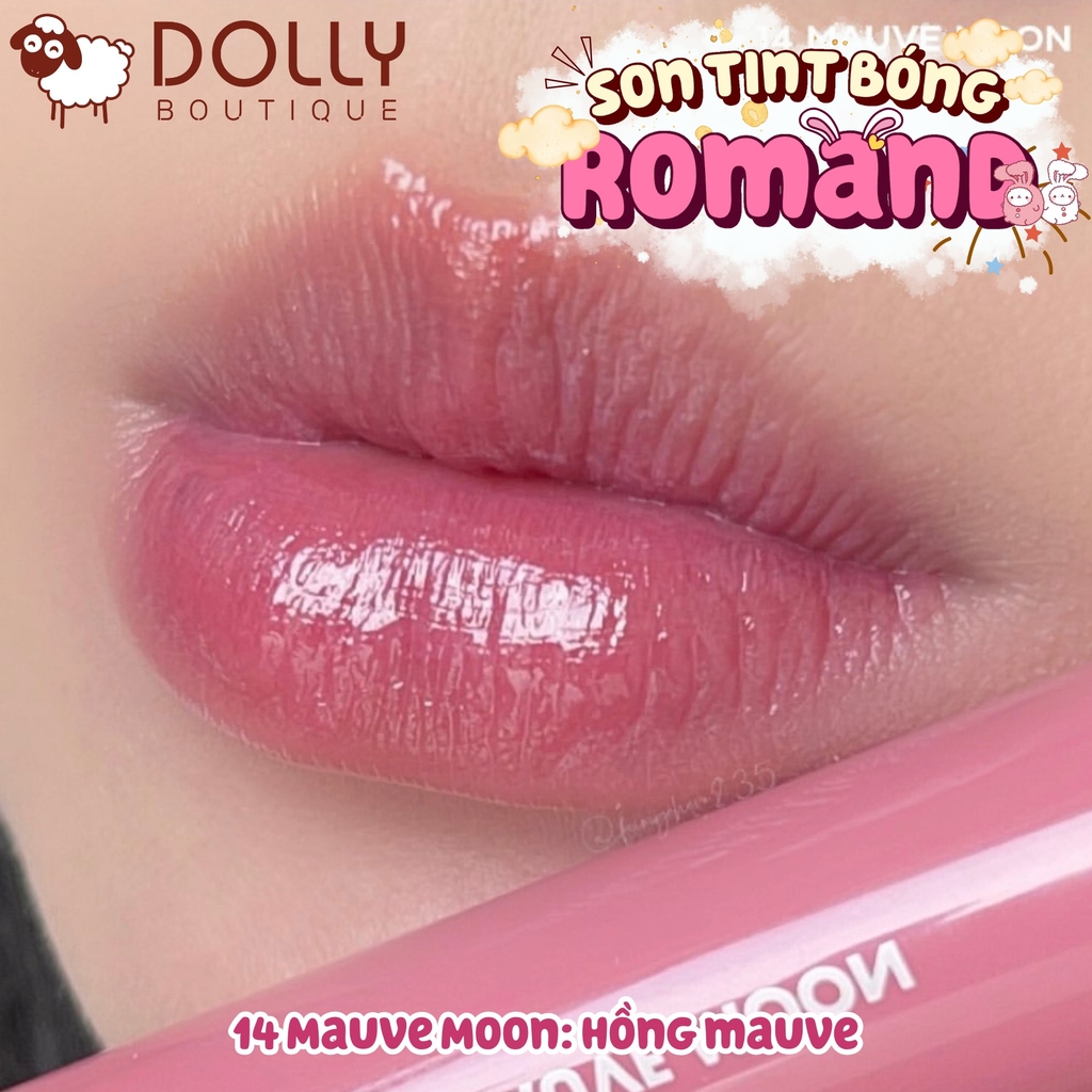 Son Kem Dạng Tint Bóng Romand Glasting Water Tint #14 Mauve Moon (Hồng Tím Kem) - 4g